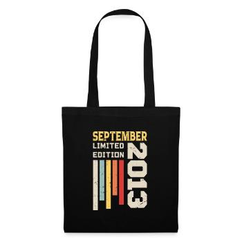 Septembre 2013 Cadeau anniversaire Septembre 2013 - Sac en tissu - noir - Devant