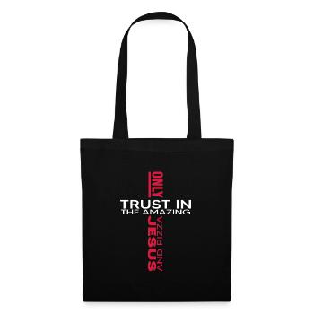 jesus and pizza faith church pray god believe - Tote Bag - black - Front