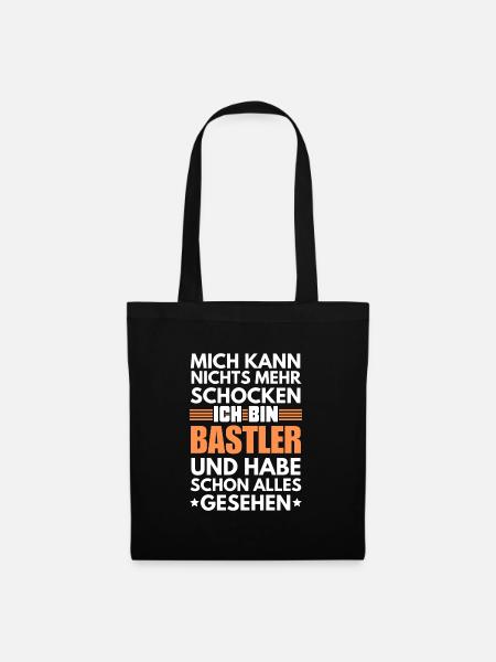 Nicht schockbarer Bastler - Stoffbeutel - Schwarz