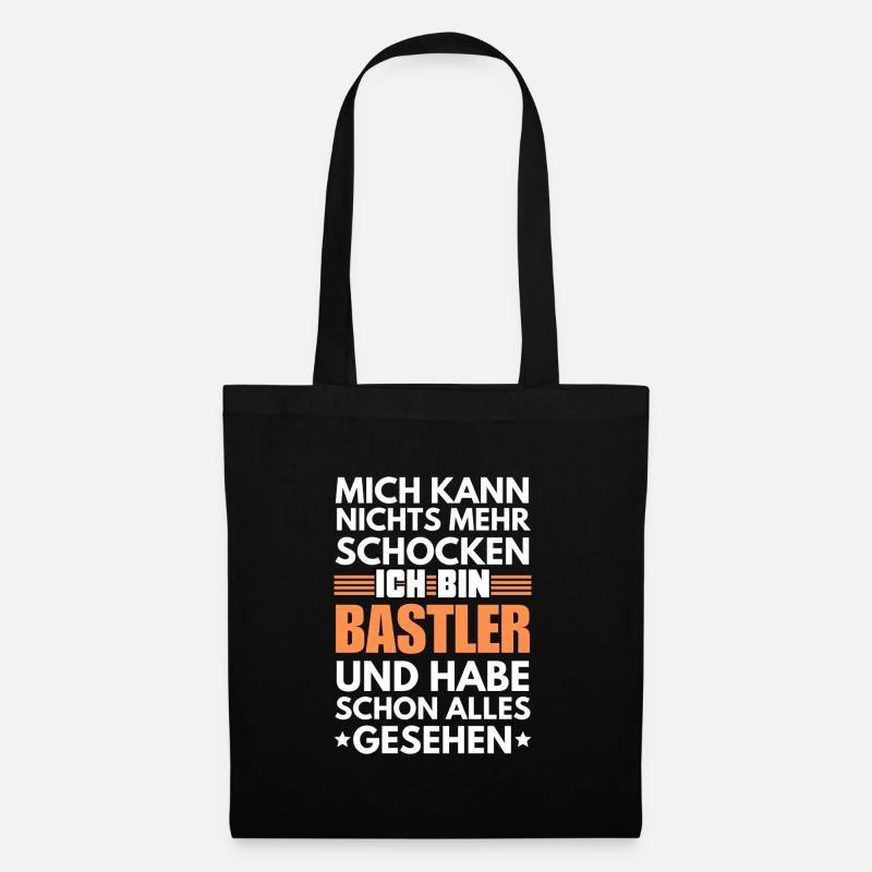 Nicht schockbarer Bastler - Stoffbeutel - Schwarz
