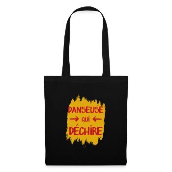 cadeau drôle déchire danseuse danse femme - Sac en tissu - noir - Devant