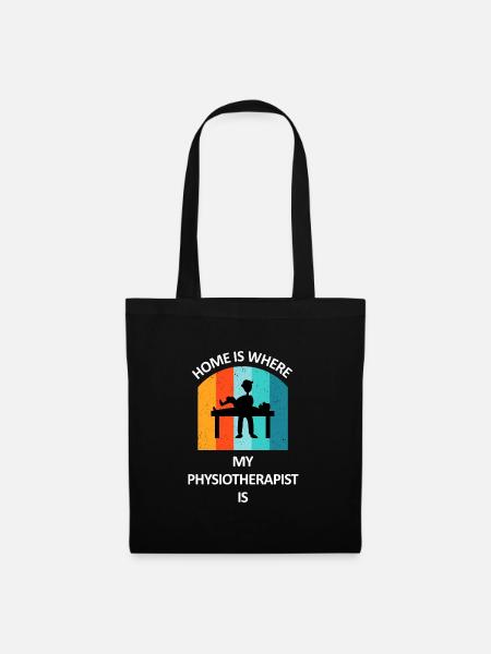 Physiotherapeut Humorvoll Geschenk Spruch Lustig - Stoffbeutel - Schwarz