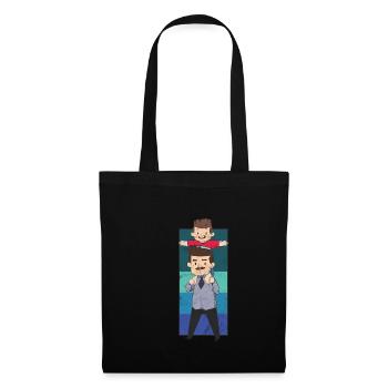 Father Son Fathers Day Dad Saying Tshirt - Tote Bag - black - Front