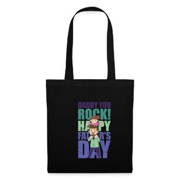 Father's Day Father's Day Daddy You Rock Shirt - Tote Bag - black - Front