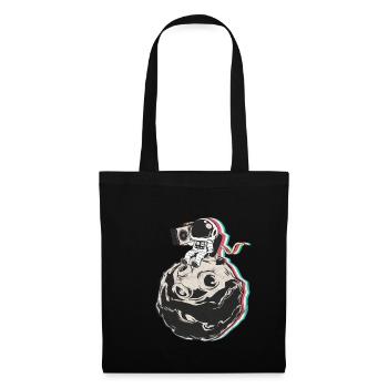 Astronaut moon space spaceship - Tote Bag - black - Front