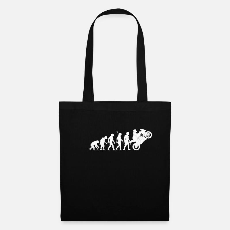 Biker Motocycliste Moto Evolution - Sac en tissu - noir