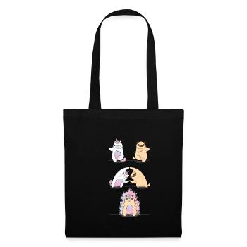 Pug with unicorn fusion - Tote Bag - black - Front