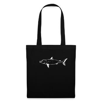 Plastique Dans La Mer Demi De Poisson Hai Demo - Sac en tissu - noir - Devant