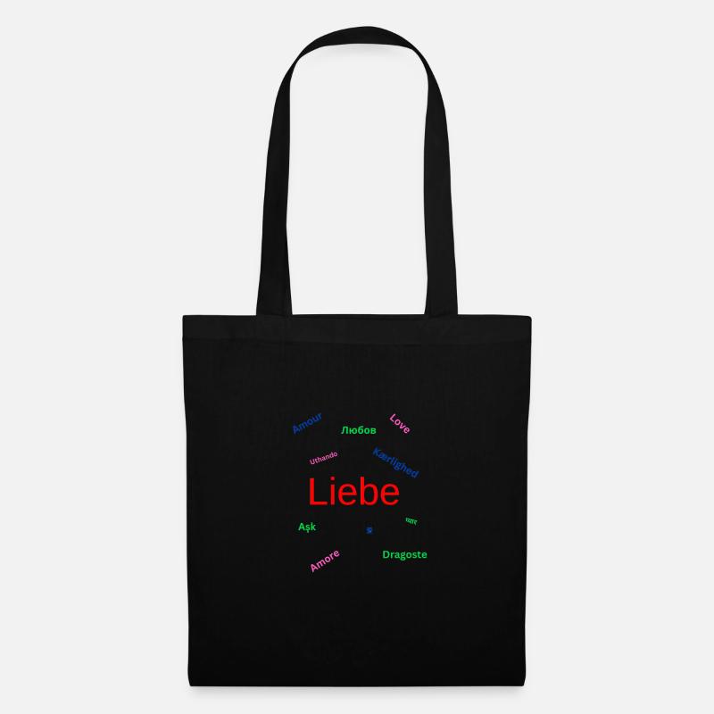 Liebe - Stoffbeutel - Schwarz
