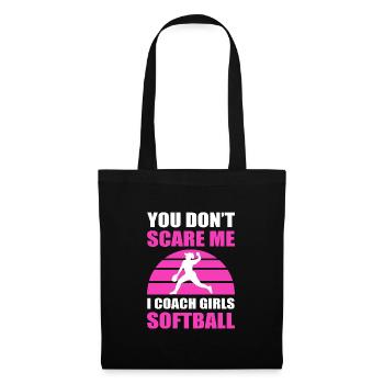 Softball Joueurs de softball - Sac en tissu - noir - Devant
