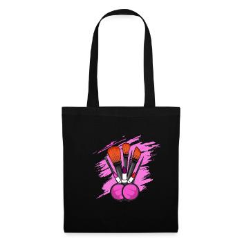 Makeup-Tools. Kosmetikerin. Gift - Stoffbeutel - Schwarz - Vorne