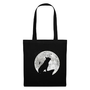 Bulldog français - Sac en tissu - noir - Devant