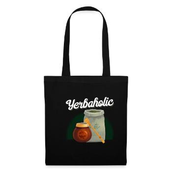 Lustiger Yerba Mate Tee Liebhaber - Stoffbeutel - Schwarz - Vorne