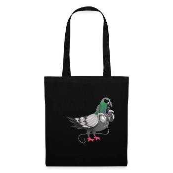 Drôle de techno sourd oreillers musique oiseaux - Sac en tissu - noir - Devant