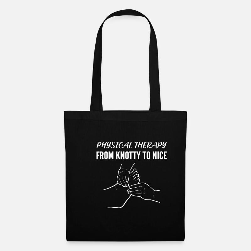 Knotty to Nizza Physiotherapeut Geschenk - Stoffbeutel - Schwarz