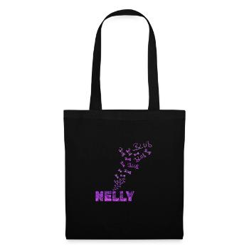 Nelly amusante - Sac en tissu - noir - Devant