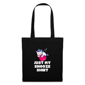 Unicorn snooze pajama nightgown - Tote Bag - black - Front