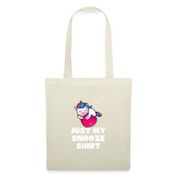 Chemise de nuit pyjama snooze licorne - Sac en tissu - nature - Devant