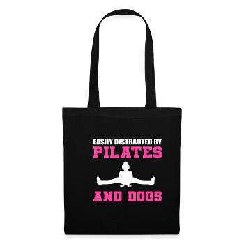 Pilates and Dogs Dog Parents Gift - Tote Bag - black - Front