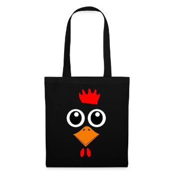 Rooster Chicken Face Animal Costume Carnival Fun - Tote Bag - black - Front