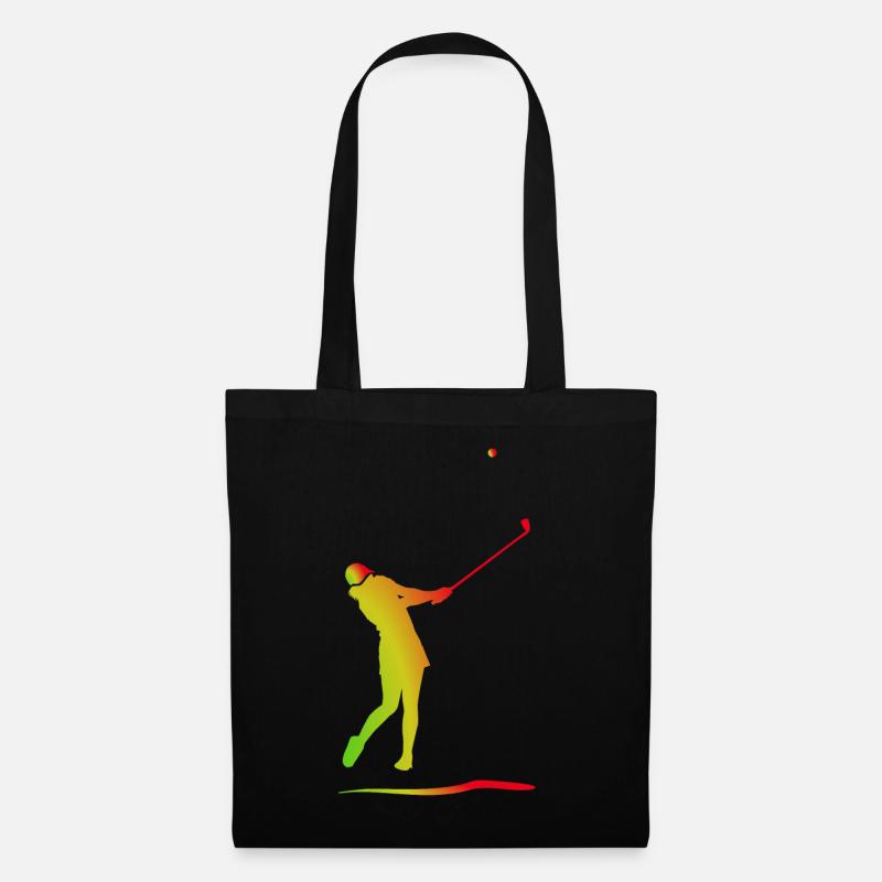 Golferin Golf Geschenk - Stoffbeutel - Schwarz