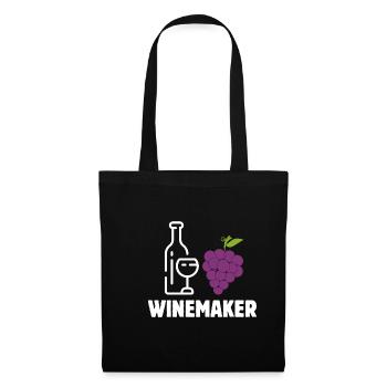 Winzer Alkoholisches Weingut Beruf Pacemaker Winer - Stoffbeutel - Schwarz - Vorne