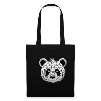 Mandala Panda Painter Gift - Tote Bag - black - Front