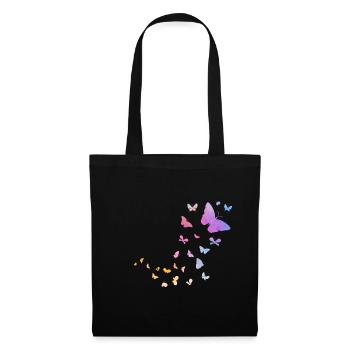 Aquarelle papillon mignon insectes nature - Sac en tissu - noir - Devant