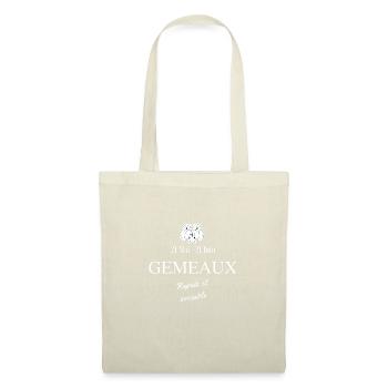 Gémeaux signe astrologique - Sac en tissu - nature - Devant