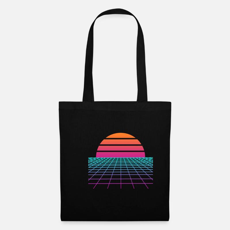Synthwave Sunset. Maler Gift - Stoffbeutel - Schwarz