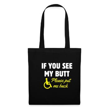 Fauteuil roulant Handicap Handicap Amputation Tr - Sac en tissu - noir - Devant