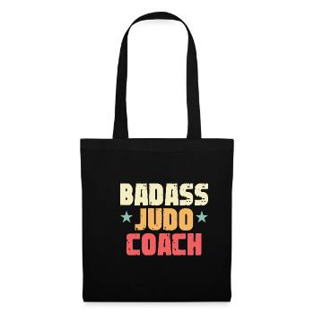 Badass Judo -Trainer Kampfsporttrainer Geschenk - Stoffbeutel - Schwarz - Vorne
