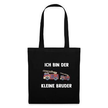 Feuerwehr Kleiner Bruder - Ich bin der kleine - Stoffbeutel - Schwarz - Vorne