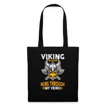 Viking blood runs through my veins - Tote Bag - black - Front