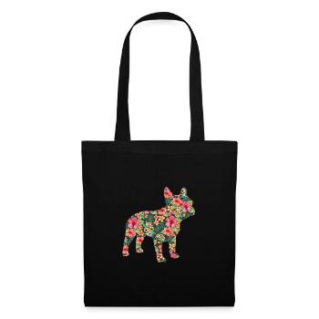 Frenchie Bulldog - Bouledogue Français - Sac en tissu - noir - Devant