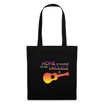 Ukelele Spieler Uku Vibes Musiker Tropisches Instr - Stoffbeutel - Schwarz - Vorne