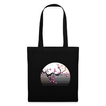 Cherry Blossom Japanese Retro Tree Sakura - Tote Bag - black - Front
