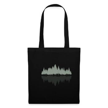 Tree Silhouette Scout Hiking and Camping - Tote Bag - black - Front