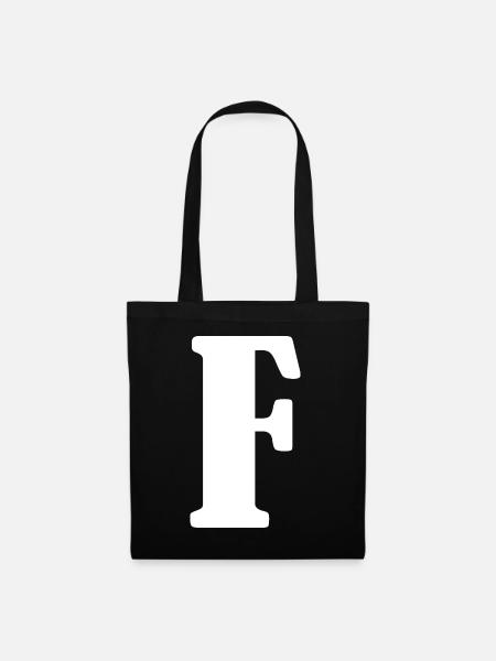 F - Stoffbeutel - Schwarz