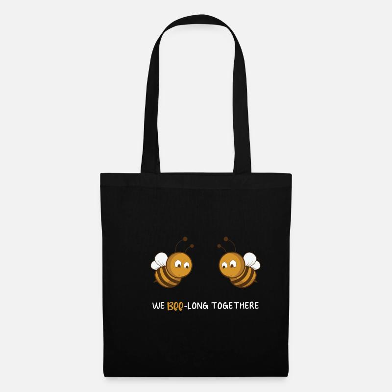 Bee-Long Zusammen In einer Beziehung Geschenk - Stoffbeutel - Schwarz