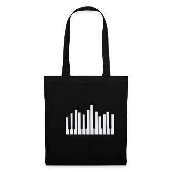 Keyboard Piano keys Musical instrument Musicians - Tote Bag - black - Front
