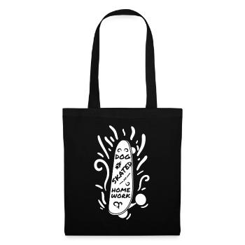 Funny skateboarding phrase - Tote Bag - black - Front