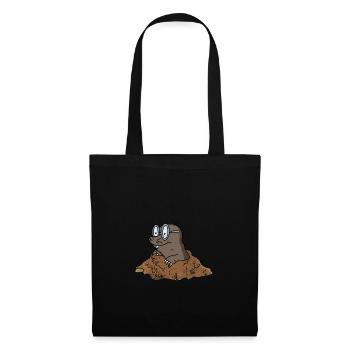 Retro vintage grunge style mole - Tote Bag - black - Front