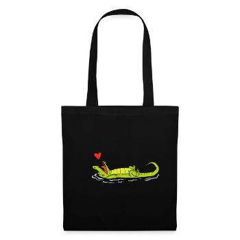 Crocodile Love Loving Person Poison - Tote Bag - black - Front