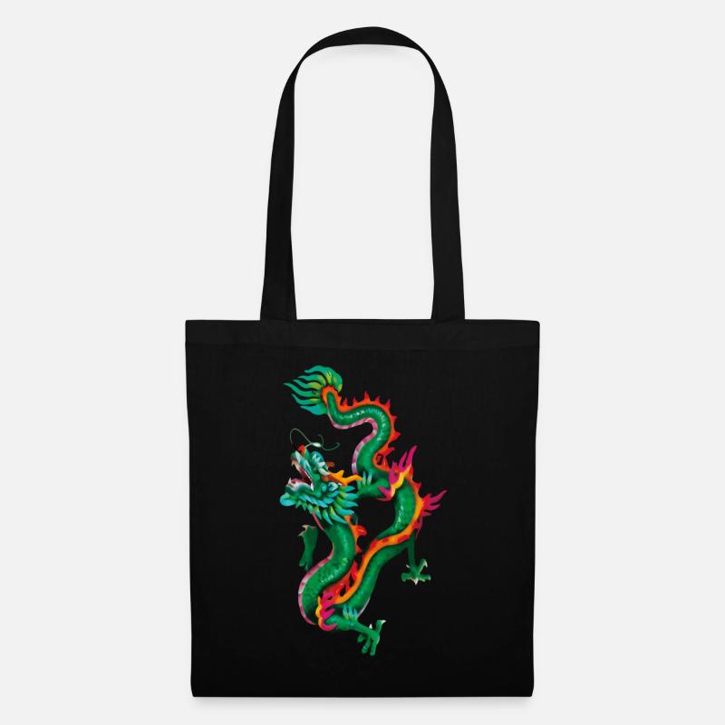 Magischer Drache - Stoffbeutel - Schwarz