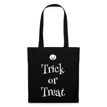 Conception effrayante de bonbons ou de friandises d’Halloween - Sac en tissu - noir - Devant