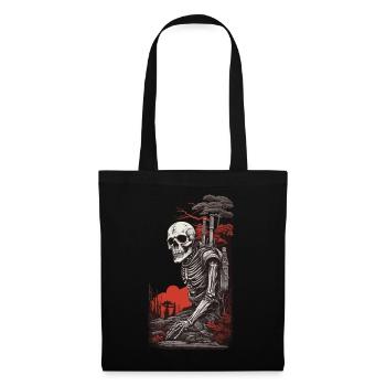 Occulte Steampunk Apocalypse Gothique Squelette Design - Sac en tissu - noir - Devant