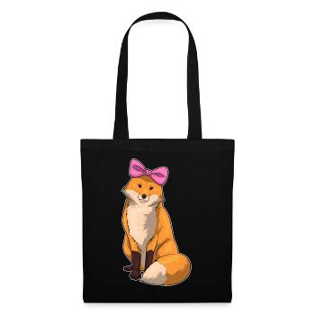 Nœud en Cheveux de Renard - Sac en tissu - noir - Devant