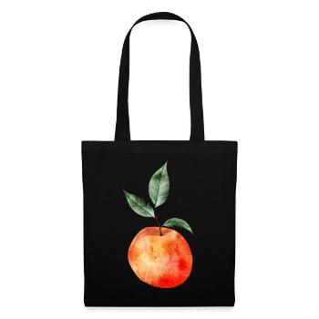 glowing peach with leaves illustration - Tote Bag - black - Front