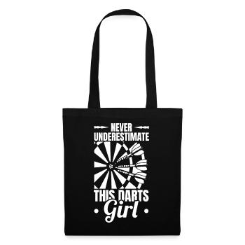 Never underestimate this darter girl - Tote Bag - black - Front